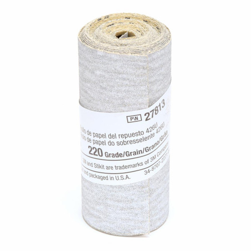 3M Stikit Paper Refill Roll 426U, 2-1/2 in x 95 in 220 A-weight,
10/Carton, 50 ea/Case