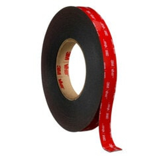 3M VHB Tape 5925, Black, 1 in x 72 yd, 25 mil, 9 Roll/Case