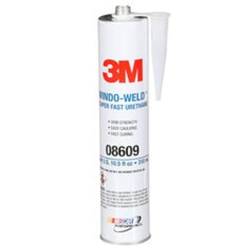 3M Windo-Weld Super Fast Urethane, 08609, Black, 10.5 fl oz Cartridge,
12 per case