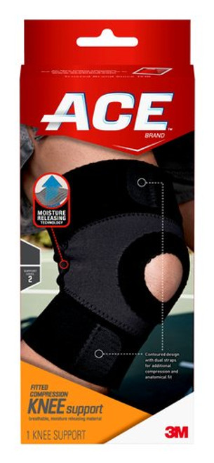 ACE Moisture Control Knee Support 209603, L Case of 12