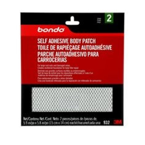 Bondo Self Adhesive Body Patch, 932SRP, 2 per pack, 4 packs per case