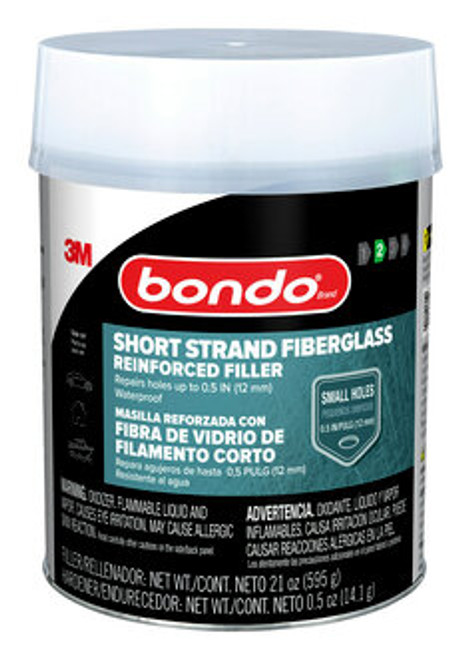 Bondo Short Strand Fiberglass Reinforced Filler SS-PT-ES, 21 oz (595.34 g), 8 per case