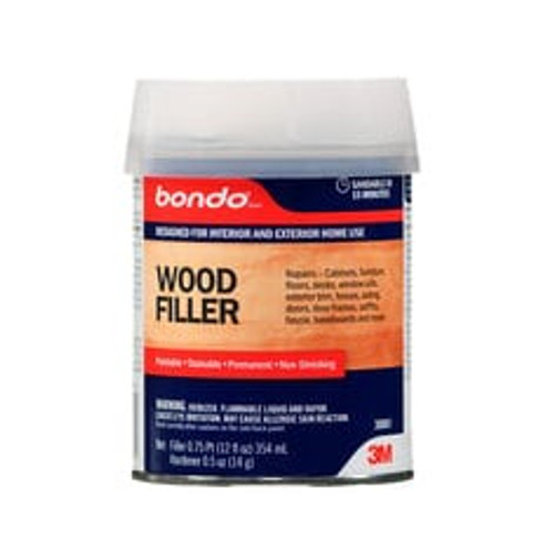 Bondo Wood Filler, 30081, 0.75 Pint, 4 per case