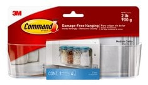 Command Clear Medium Caddy with Clear Strips HOM14CLR-ES  Case of 12