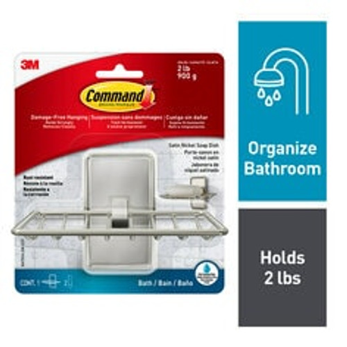 Command Soap Dish BATH34-SN-ESF, Satin Nickel  Case of 8