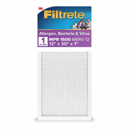 Filtrete High Performance Air Filter 1500 MPR 2042DC-4, 12 in x 30 in x 1 in (30.4 cm x 76.2 cm x 2.5 cm) Case of 4