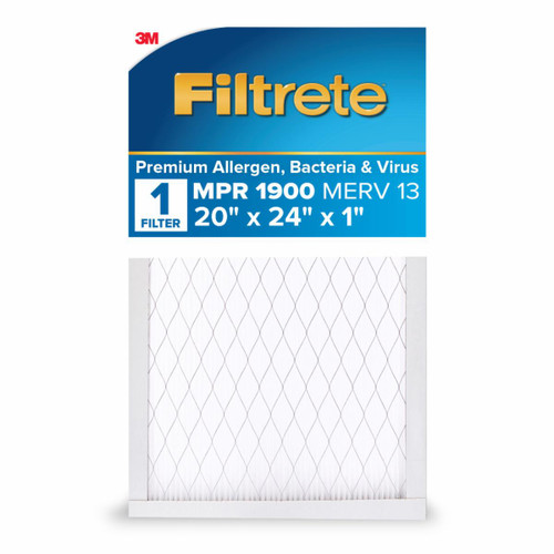 Filtrete High Performance Air Filter 1900 MPR UA26DC-4, 20 in x 24 in x 1 in (50.8 cm x 60.9 cm x 2.5 cm) Case of 4
