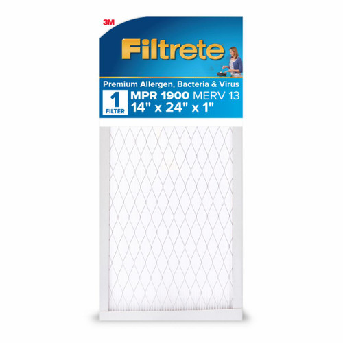 Filtrete High Performance Air Filter4 1900 MPR UA23DC-4, 14 in x 24 in x 1 in (35.5 cm x 60.9 cm x 2.5 cm) Case of 4