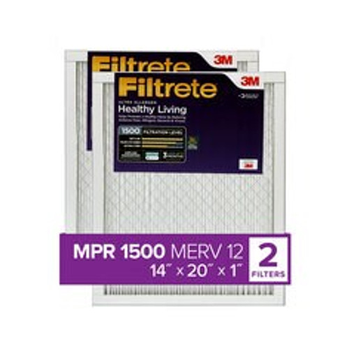 Filtrete Ultra Allergen Reduction Filter UR05-2PK-1E, 14 in x 20 in x 1 in (35.5 cm x 50.8 cm x 2.5 cm) Case of 1