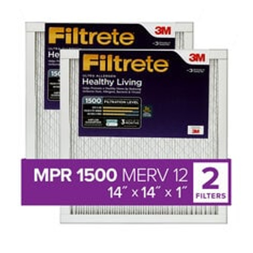 Filtrete Ultra Allergen Reduction Filter UR11-2PK-1E, 14 in x 14 in x 1 in (35.5 cm x 35.5 cm x 2.5 cm) Case of 1