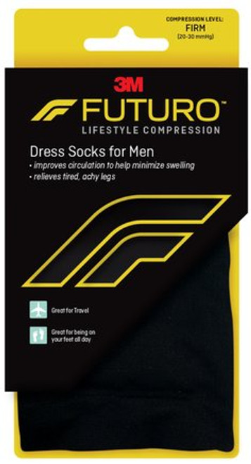 FUTURO Dress Socks for Men, 71037EN, X-Large, Black Case of 12   Case of 12