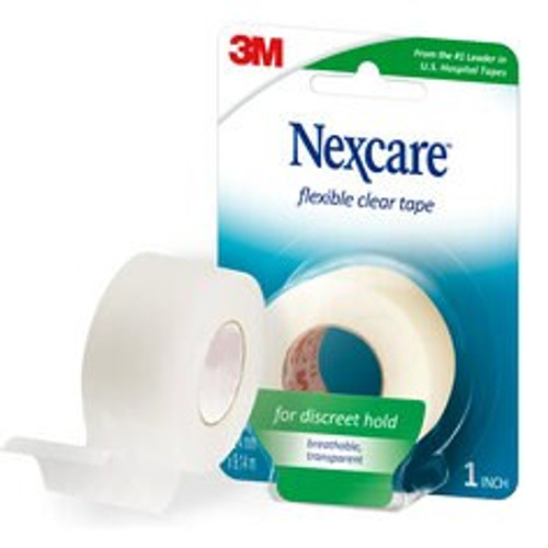 Nexcare Flexible Clear First Aid Tape 771-1PK, 1 in x 10 yds.  Case of 24