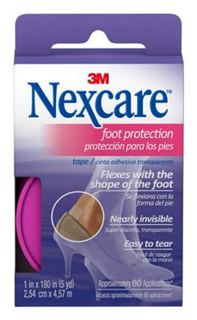 Nexcare Foot Protection Tape FPT-05, 1 in x 5 yds (2.54 cm x 4.57 m)  Case of 24