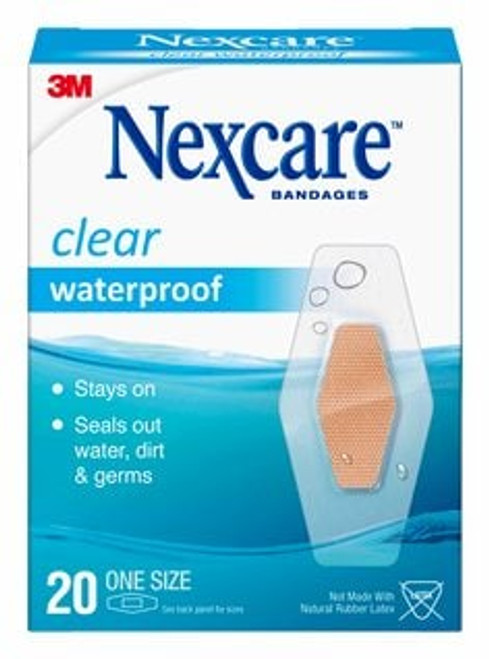 Nexcare Waterproof Bandages 586-20PB, (20 ct)  Case of 24