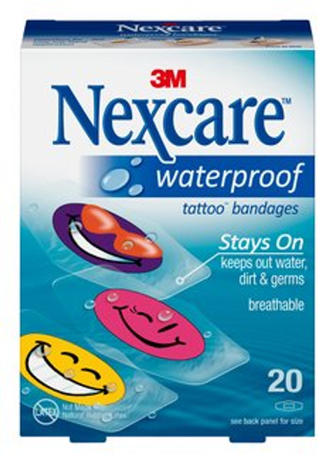 Nexcare Waterproof Bandages, Cool Collection 594-20  Case of 24