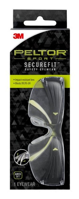 Peltor Sport SecureFit Safety Eyewear SF400-PC-9, Clear/AF Lens, 9 ea/cs