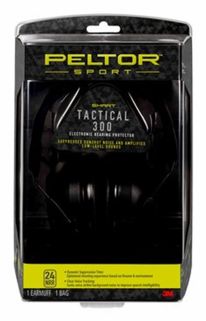 Peltor Sport Tactical 300 Electronic Hearing Protector, TAC300-OTH, 1 Hearing Protector, 4/Case