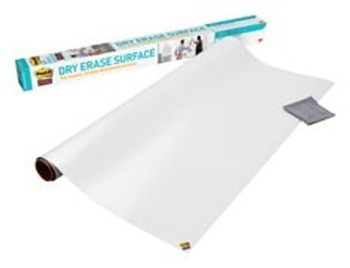 Post-it Dry Erase Surface DEF8x4, 4 ft x 2.66 yd (1.21 m x 2.43 m)  Case of 6