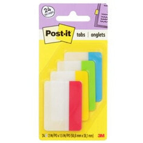 Post-it Durable Tabs 686-ALYR, 2 in. x 1.5 in. (50,8 mm x 38 mm)  Case of 24