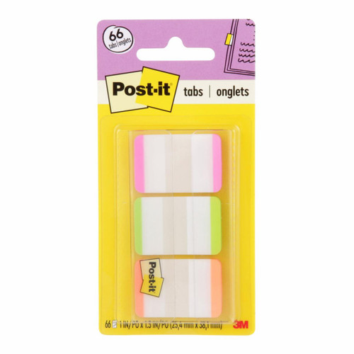 Post-it Durable Tabs 686L-PGO, 1 in. x 1.5 in,  Case of 24