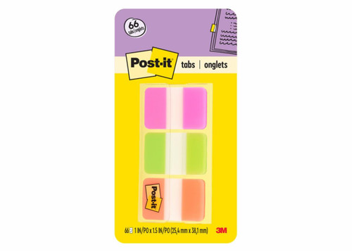 Post-it Durable Tabs 686-PGO, 1 in. x 1.5 in,   Case of 24