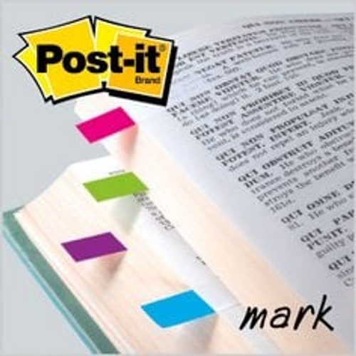 Post-it Flags 683-4AB, 4 Colors, 0.47 in x 1.7 in, 6 Pack/Carton, 4 Carton/Case