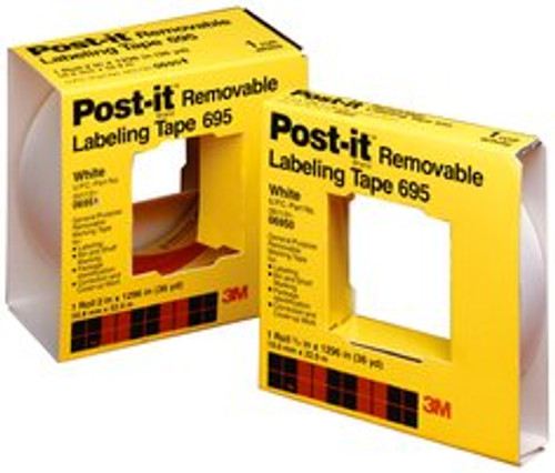Post-it Labeling Tape 695, 2 in x 36 yds, White  Case of 24