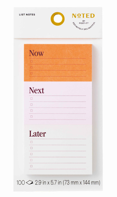 Post-it List Notes NTD9-36-1, 2.9 in x 5.7 in (73 mm x 144 mm)  Case of 24