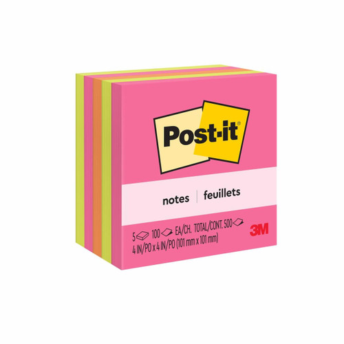 Post-it Notes 675-5LAN, 4 In X 4 In (101 mm X 101 mm)  Case of 12