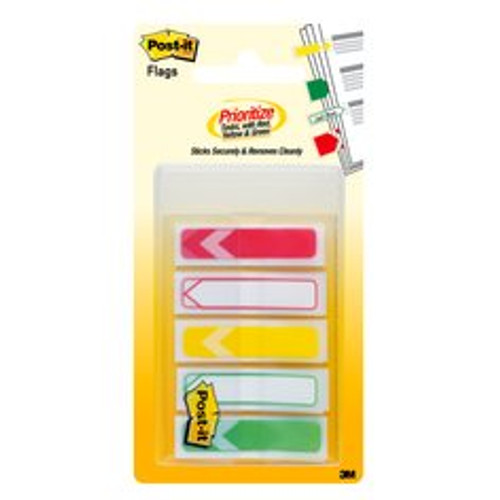 Post-it Prioritization Flags 684-ARR-RYG, .47 in. x 1.7 in. (11,9 mm x
43,2 mm)  Case of 24