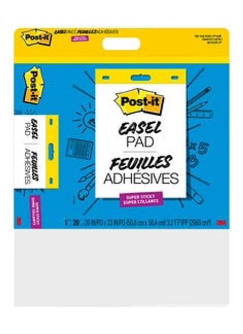 Post-it Super Sticky Easel Pad 566BSS, 20 in x 23 in (50.8 cm x 58.4 cm), (20 Sheets/Pad)  Case of 6