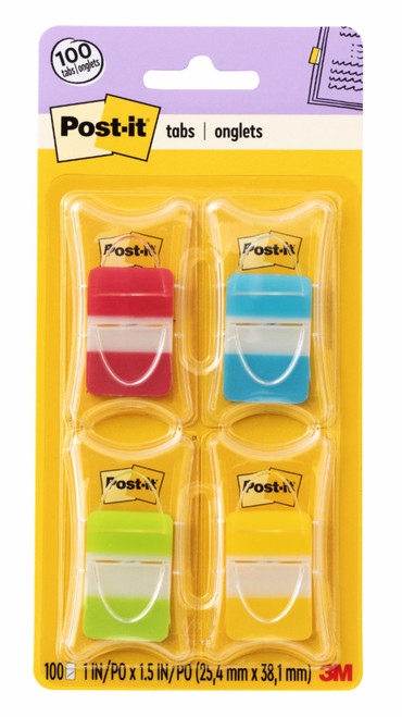 Post-it Tabs 686-RALY, 1 in. x 1.5 in. (25,4 mm x 38,1 mm)  Case of 24