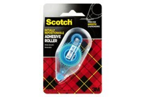 Scotch Adhesive Roller Repositionable 6055-RPS, .31 in x 49 ft