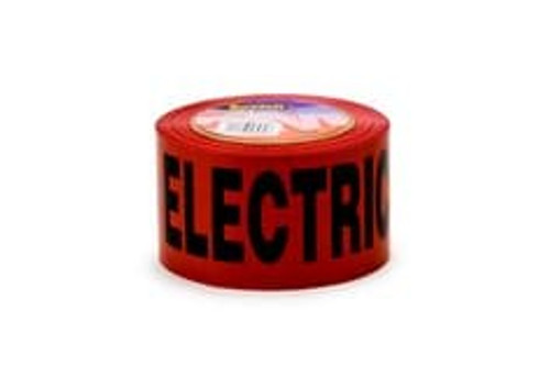 Scotch Buried Barricade Tape 302, CAUTION BURIED ELECTRIC LINE, 3 in x
1000 ft, Red, 8 rolls/Case