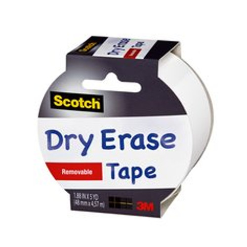 Scotch Dry Erase Tape 1905R-DE-WHT, 1.88 in x 5 yd (48 mm x 4,57 m)