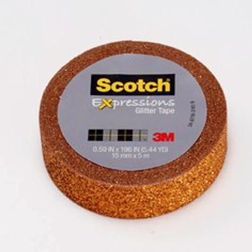 Scotch Expressions Glitter Tape C514-ORG, .59 in x 196 in (15 mm x 5 m)
Bright Orange Glitter