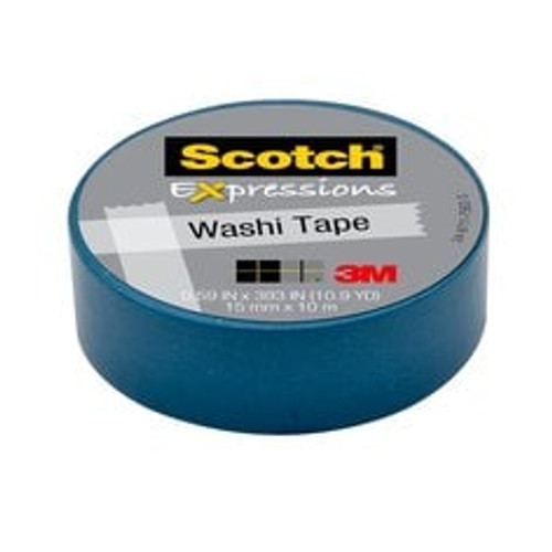 Scotch Expressions Washi Tape C314-BLU, .59 in x 393 in (15 mm x 10 m)
Blue