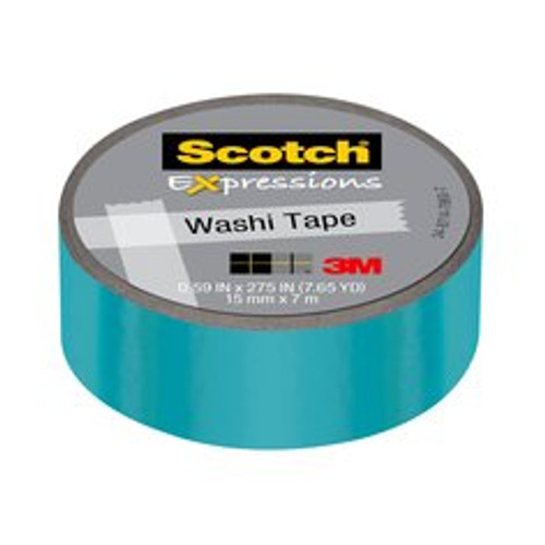 Scotch Expressions Washi Tape, C714-BLU, .59 in x 275 in (15 mm x 7 m),
Iridescent Blue