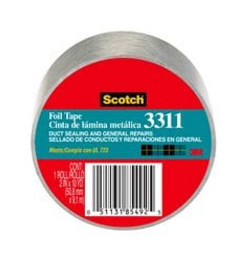 Scotch Foil Tape 3311-50A, 2.0 in x 50 yd (50.8 mm x 45 m)