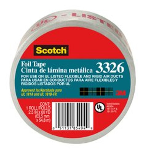 Scotch Foil Tape 3326-A, 2.5 in x 60 yd (63.5 mm x 54,8 m)