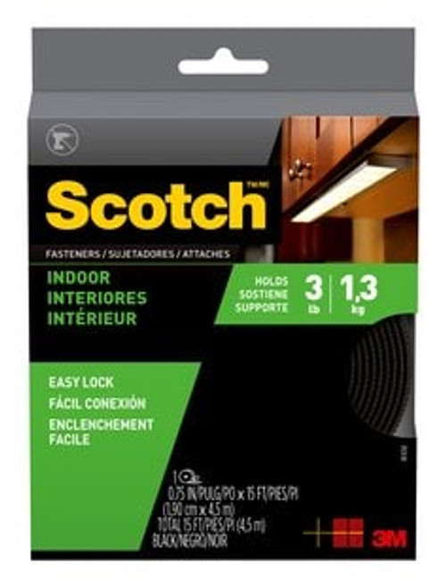 Scotch Indoor Fasteners RF4761, 3/4 in x 15 ft (19 mm x 4,57 m) Black 1
Set of Strips