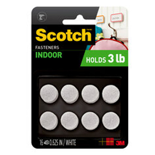 Scotch Indoor Fasteners RF7060, 5/8 in (15,8 mm) DIAM EA White