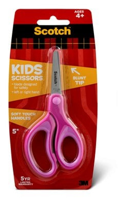 Scotch Kids Scissors, 1442B, Soft Grip Handles, Blunt, 5 in, 6 Each/Carton, 6 Carton/Case