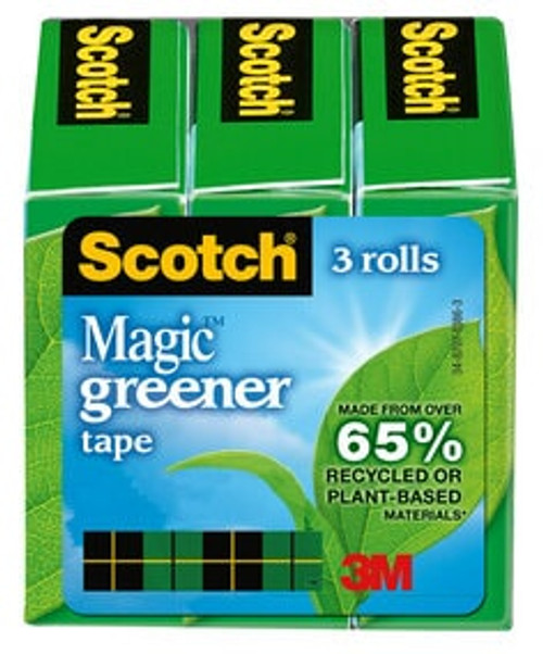 Scotch Magic Greener Tape 812-3P, 3/4 in x 900 in (19 mm x 22,8 m)
