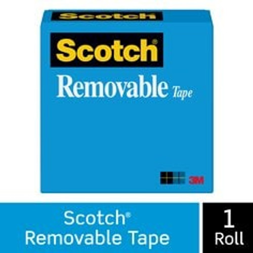 Scotch Removable Tape 811, 1 in x 2592 in Boxed
