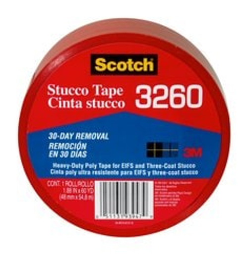 Scotch Stucco Tape 3260-A, 1.88 in x 60 yd (48 mm x 54.8 m) Stucco Tape
12 rls/cs