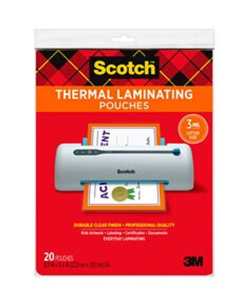 Scotch Thermal Pouches TP3854-20 Letter size