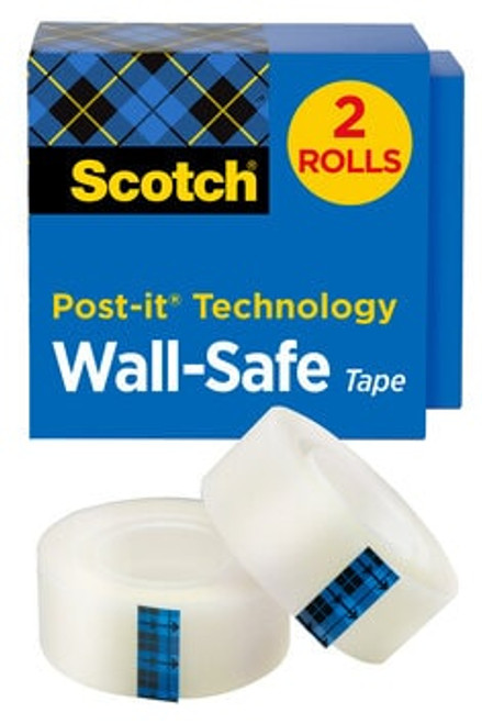 Scotch Wall-Safe Tape 813S2, 3/4 in x 800 in (19 mm x 20,3 m)