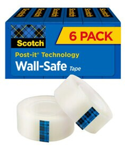 Scotch Wall-Safe Tape 813S6, 3/4 in. x 800 in. (19 mm x 20,3 m)