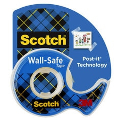 Scotch Wall-Safe Tape, 183, 3/4 in x 650 in (19 mm x 16.5 m)